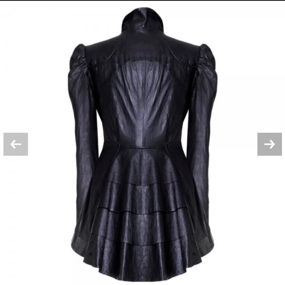IMPERO LONDON | leather blue metallic Victorian inspired - Picture 7 of 14
